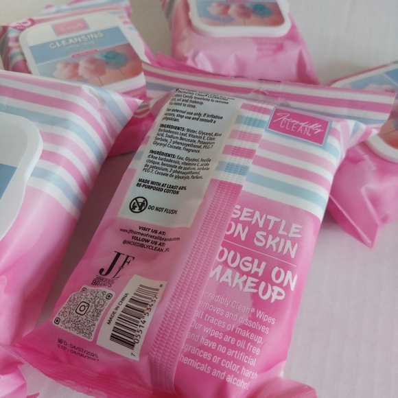 Cotton CANDY Wipes 5x NEW VIRAL TIKTOK Cleansing Wipes Pink - Picture 3 of 3
